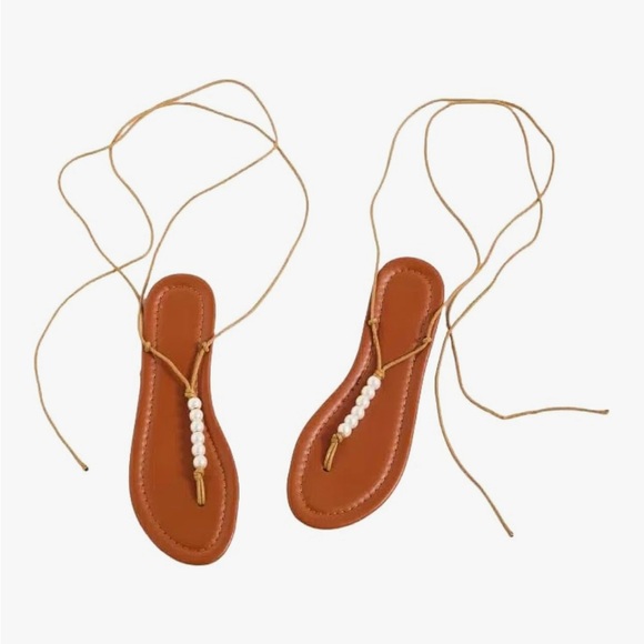 Shoes - Elegant Brown Leather Sandals